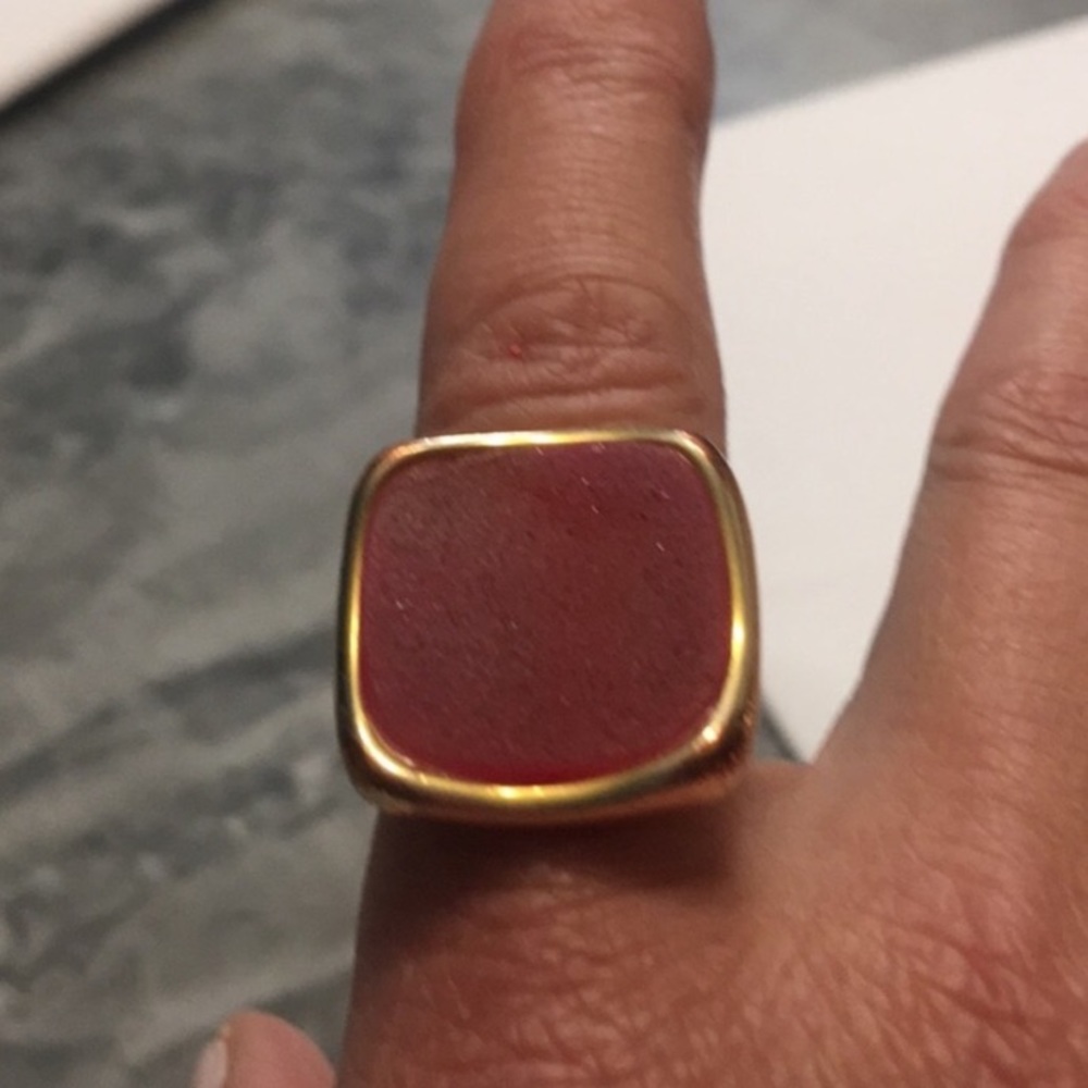 Marcia Moran pink Druzy ring.  7